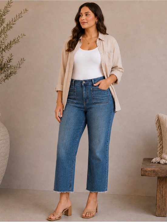 Kut from the Kloth Denim - Kut From The Kloth Rena High Rise Straight Leg Utility Jeans Size 16